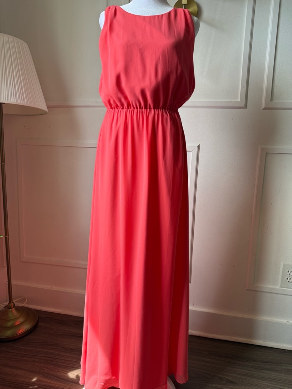 Joanna August Coral Sleeveless Maxi Dress